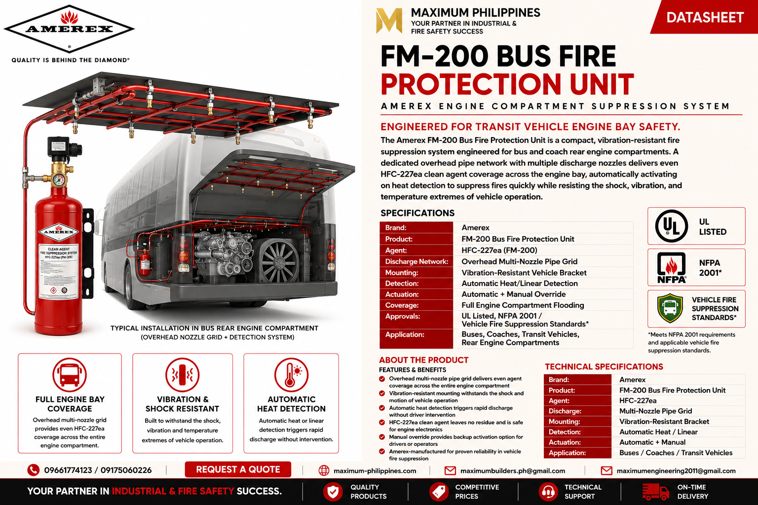 FM-200 Bus Fire Protection Unit Brochure