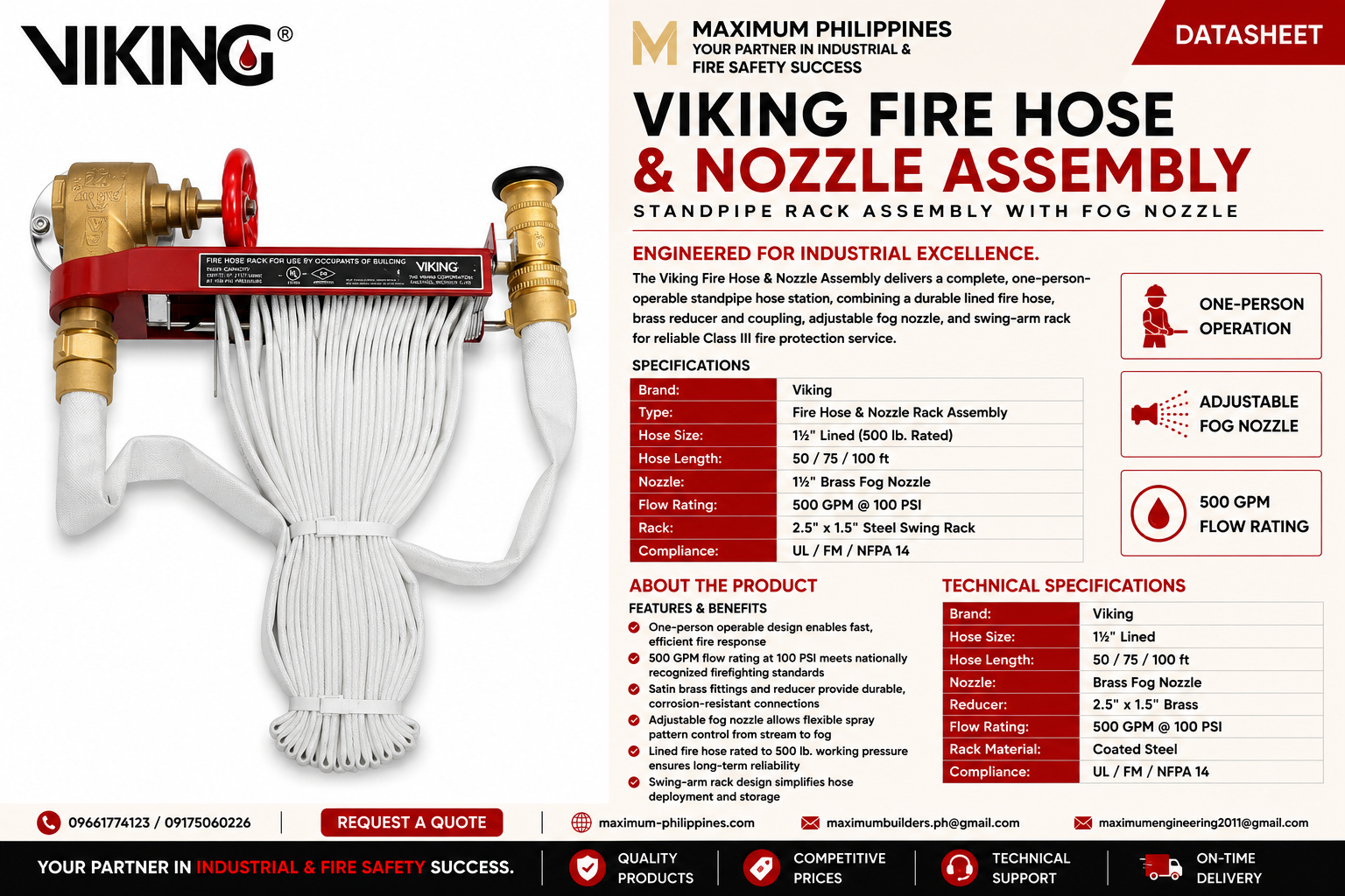Fire Hose & Nozzle Assembly Brochure