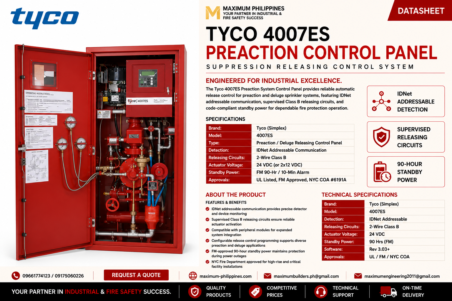 Preaction System Control Panel Brochure
