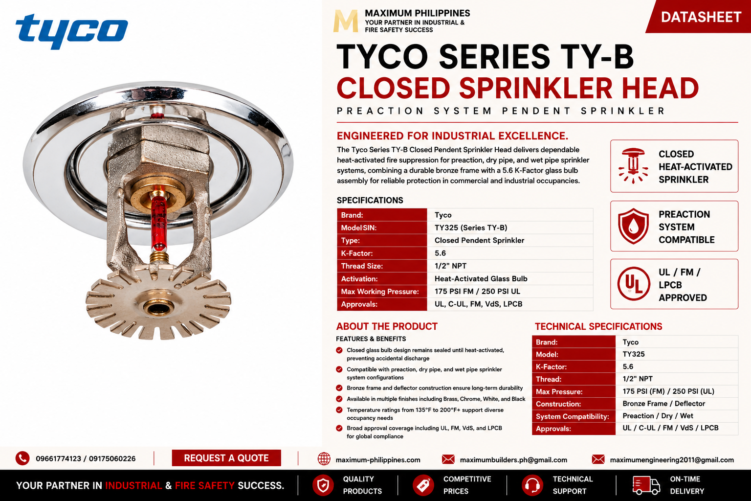 Closed Sprinkler Head (Preaction) Brochure