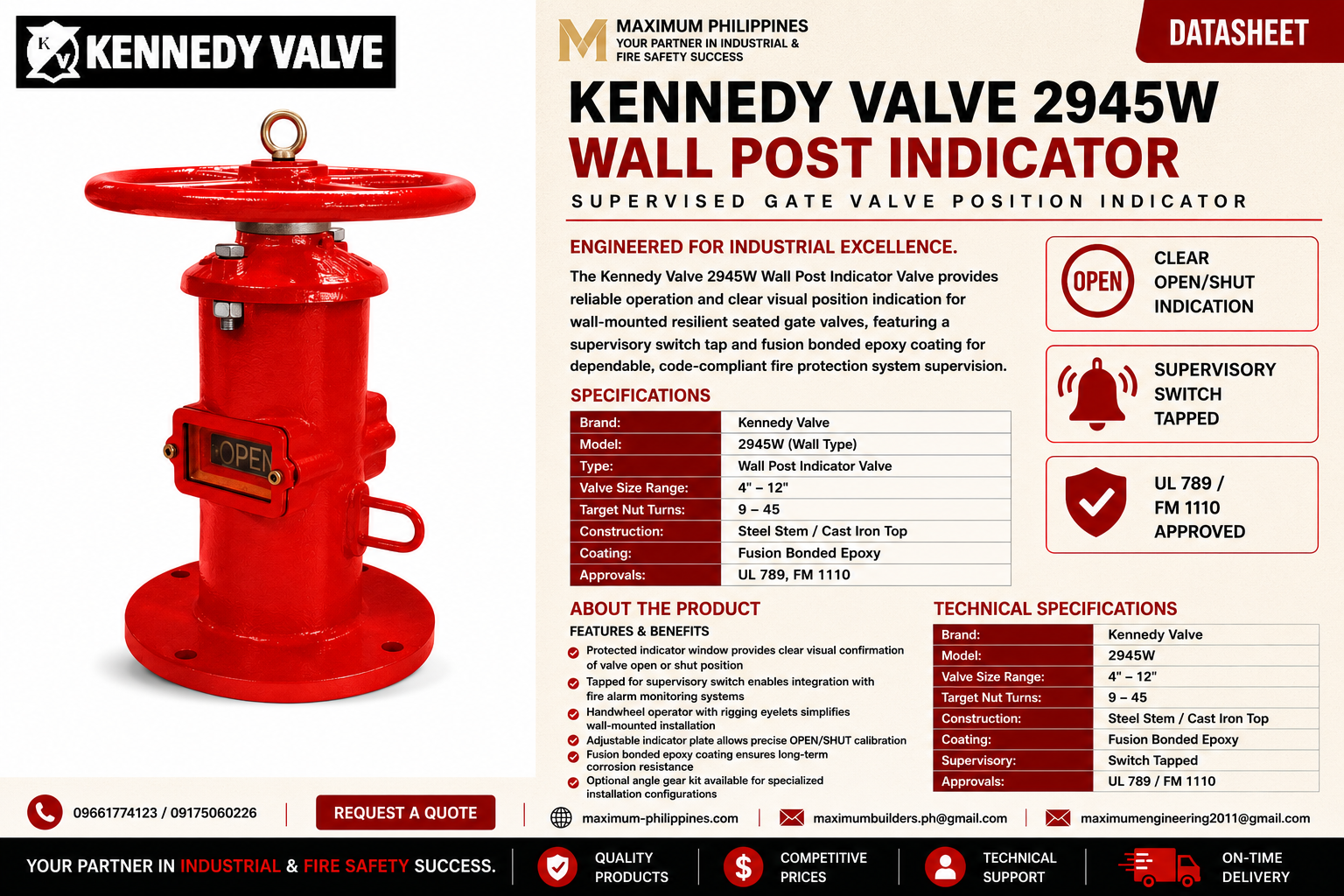 Wall Post Fire Hydrant Brochure